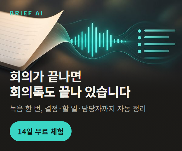 브리프AI (가상 · 회의록 도구)